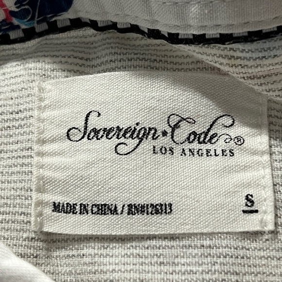 Mens Soverign Code Parrot Bird Animal Print Short Sleeve Button Down Shirt - Picture 5 of 5